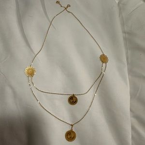 SOLD!!!!! 21k solid gold trio necklace